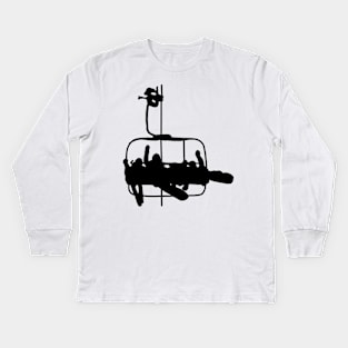 Ski lift silhouette Kids Long Sleeve T-Shirt